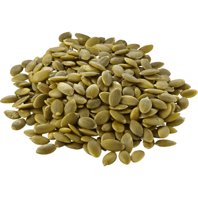 Organic pumpkin seeds – rich in zinc and magnesium, included in Seed Cycle Kit for hormone balance, healthy periods, and PMS relief